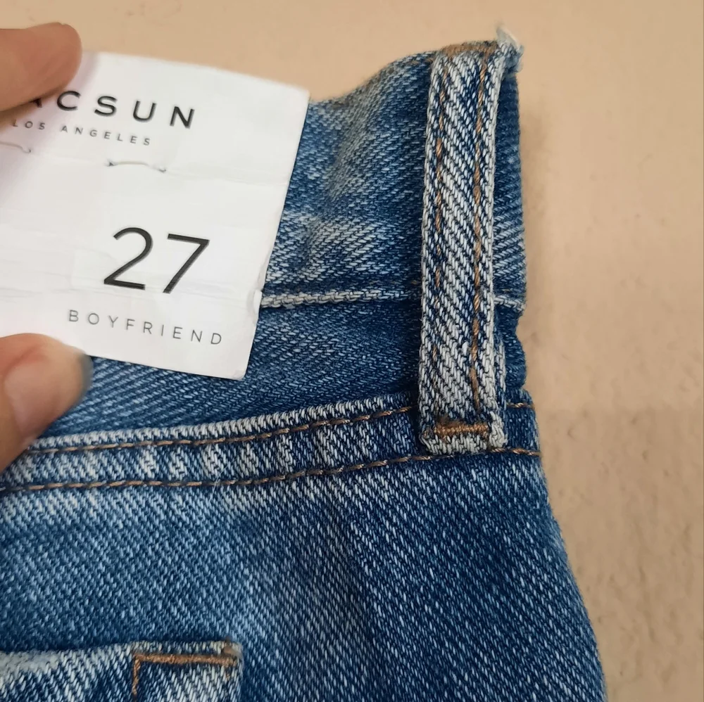 NWT Pacsun Boyfriend Blue Distressed Women Jeans Casual Capsule - Picture 6 of 8